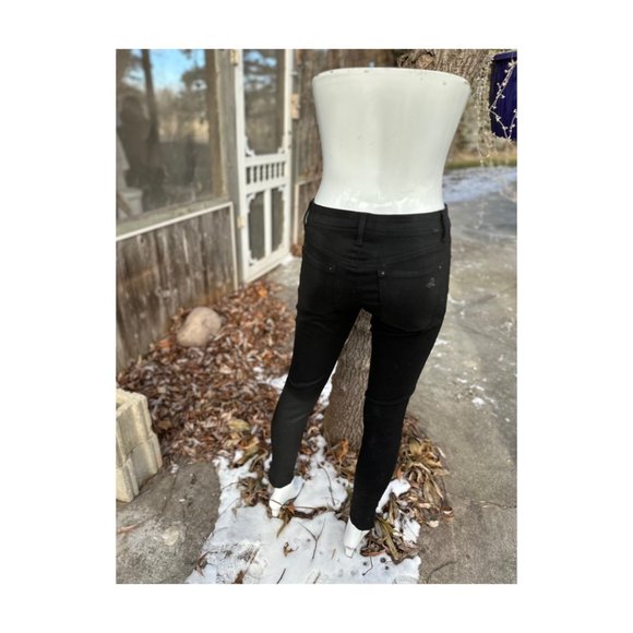 DL1961 Emma Power Legging Lamb Leather Skinny Jeans Coated Denim Edgy Sz 29 - Picture 5 of 16